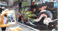Street Art dans les rues de Melbourne, Victoria, Australie