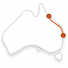 Map: SC014, 14 Day Sydney to Cairns Unleashed