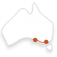 Map: MAE2, 2 Day Melbourne to Adelaide Explorer