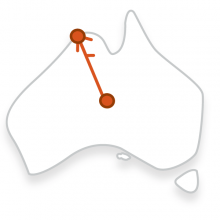 Map: DASK5, 5 Day Darwin to Alice Springs Explorer including Kakadu