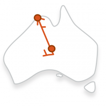 Map: TU10DY, 10 Day Territory Unleashed South (Darwin to Yulara)