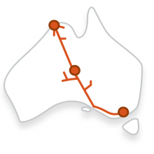 Map: MDE17, 17 Day Melbourne to Darwin Explorer