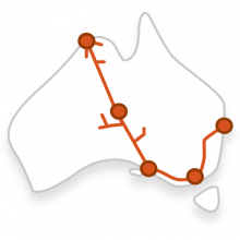 Map: SDU22, 22 Day Sydney to Darwin Unleashed