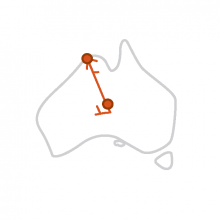 Map: TU10DA, 10 Day Territory Unleashed South (Darwin to Alice Springs)